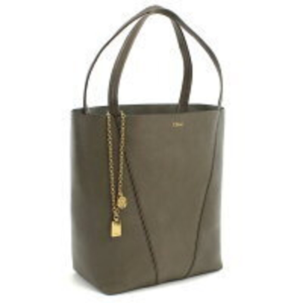 Chloe SPIN Tote Bag Gray Leather